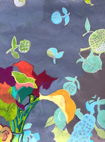 Flower Study Calla Lilies;
oil pastel on paper, 24 x 18" Flower Study Calla Lilies;
oil pastel on paper, 24 x 18"
